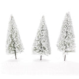 Maxbell 40pcs Snow Covered Model Trees Train Railroad Winter Park Garden Scene Ho N Z