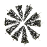 Maxbell 8xLots 10 1/150 Scenery Cedar Trees Miniatures Set for Parking Scenery Accs
