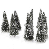 Maxbell 40pcs Snow Covered Model Trees Train Railroad Winter Park Garden Scene Ho N Z