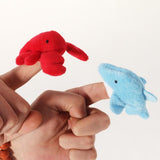 Maxbell 10 Pcs Velvet Sea Animals Finger Puppets Set
