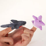 Maxbell 10 Pcs Velvet Sea Animals Finger Puppets Set
