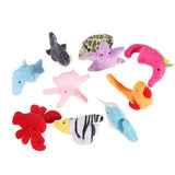 Maxbell 10 Pcs Velvet Sea Animals Finger Puppets Set