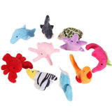 Maxbell 10 Pcs Velvet Sea Animals Finger Puppets Set