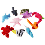 Maxbell 10 Pcs Velvet Sea Animals Finger Puppets Set