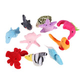 Maxbell 10 Pcs Velvet Sea Animals Finger Puppets Set