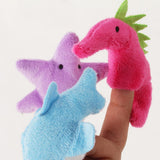 Maxbell 10 Pcs Velvet Sea Animals Finger Puppets Set