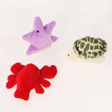 Maxbell 10 Pcs Velvet Sea Animals Finger Puppets Set
