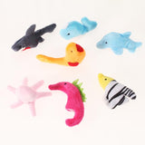 Maxbell 10 Pcs Velvet Sea Animals Finger Puppets Set