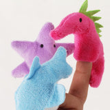 Maxbell 10 Pcs Velvet Sea Animals Finger Puppets Set