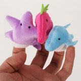 Maxbell 10 Pcs Velvet Sea Animals Finger Puppets Set
