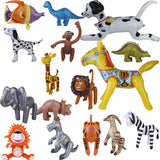 Maxbell Inflatable Brachiosaurus + 6 Mixed Dinosaurs Ink Stamper Stamps Kid Party Favors