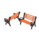 Maxbell 20 Painted Railway Train Passenger People Figures 1:25 + 5 Park Bench Model 1:30