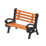 Maxbell 6xLot 5 1:75 Plastic Model Park Bench Model Landscape w/ Black Arm