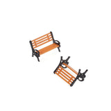 Maxbell 100 Unpainted Model People Figures 1:75 OO scale+5 park bench Scenery layout