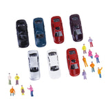 Maxbell 20xPainted Model Train Passenger People Figures Scale 1:150 Approx.100pcs