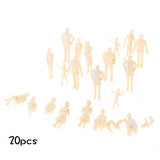 Maxbell 40pcs Painted + Unpainted Model Train Passenger People Figures Scale 1:25