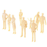 Maxbell 8x20pcs Unpainted Miniature Model Train People Figures 1:30