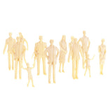 Maxbell 8x20pcs Unpainted Miniature Model Train People Figures 1:30