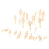 Maxbell 8x20pcs Unpainted Miniature Model Train People Figures 1:30