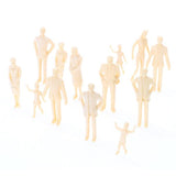 Maxbell 8x20pcs Unpainted Miniature Model Train People Figures 1:30