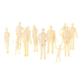 Maxbell 8x20pcs Unpainted Miniature Model Train People Figures 1:30