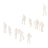 Maxbell 20 Unpainted Model Train Figures mixed poses scenery layout 1:30+100 People 1:75
