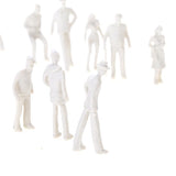 Maxbell 20 Unpainted Model Train Figures mixed poses scenery layout 1:30+100 People 1:75