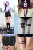 Maxbell 20xSexy Handmade Punk Rock Goth single Row Elastic Garter Belt Leg Ring