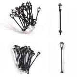 Maxbell 5 Model Train Bench Chair scenery layout 1:75 HO+20PCS Single Head Lamppost Lamp
