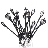 Maxbell 5 Model Train Bench Chair scenery layout 1:75 HO+20PCS Single Head Lamppost Lamp