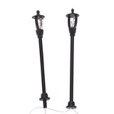 Maxbell 5 Model Train Bench Chair scenery layout 1:75 HO+20PCS Single Head Lamppost Lamp