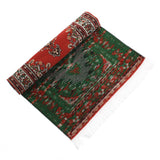 Maxbell Red Miniatures Dollhouse Carpet Furniture Doll House Rug