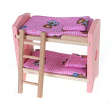 Maxbell DIY 1/12 Dollhouse Miniatures Furniture Bunk Bed Cradle Chair Set Toys Decor