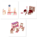 Maxbell DIY 1/12 Dollhouse Miniatures Furniture Bunk Bed Cradle Chair Set Toys Decor