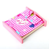 Maxbell Wooden Toy Room Set Dollhouse Furniture Accessory Rose Red