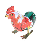 Maxbell 2 Wind Up Pecking Blue Bird Magpie + Cock Rooster Clockwork Tin Collectible Toy
