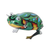 Maxbell Wind Up Tin Toy Jump Frog & Crocodile clockwork toy vintage retro Clockwork gift
