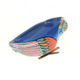 Maxbell 2 Wind Up Pecking Blue Bird Magpie + Cock Rooster Clockwork Tin Collectible Toy