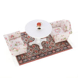 Maxbell Sef of 3PCS Miniature 1:12 Dollhouse Woven Rug Floor Carpet Decor For Livingroom