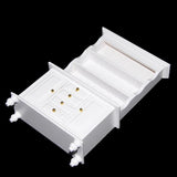 Maxbell White Mini Wooden Wall Rack w/Hooks for 1/12 Dollhouse Kitchen+Cabinet Bookshelf