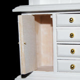 Maxbell White Mini Wooden Wall Rack w/Hooks for 1/12 Dollhouse Kitchen+Cabinet Bookshelf