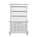 Maxbell White Mini Wooden Wall Rack w/Hooks for 1/12 Dollhouse Kitchen+Cabinet Bookshelf
