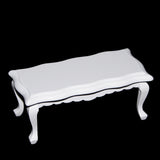 Maxbell Set 2PCs Dollhouse Birch wooden Tea Coffee Table for 1/12 Miniature Furniture