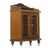 Maxbell 1/12 Dollhouse Miniatures Living Room Furniture Wooden Wine Cabinet - Walnut