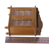 Maxbell 1/12 Dollhouse Miniatures Living Room Furniture Wooden Wine Cabinet - Walnut