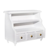 Maxbell 1/12 Dollhouse Miniatures Furniture Bathroom Cabinet Toilet Cabinet - White