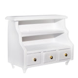 Maxbell 1/12 Dollhouse Miniatures Furniture Bathroom Cabinet Toilet Cabinet - White