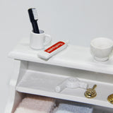 Maxbell 1/12 Dollhouse Miniatures Furniture Bathroom Cabinet Toilet Cabinet - White