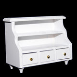 Maxbell 1/12 Dollhouse Miniatures Furniture Bathroom Cabinet Toilet Cabinet - White