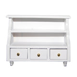 Maxbell 1/12 Dollhouse Miniatures Furniture Bathroom Cabinet Toilet Cabinet - White